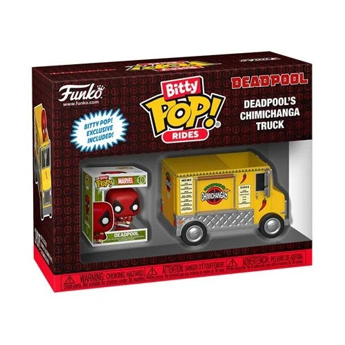 Funko Pop! | Bitty Pop | Ride | Deadpool and Chimichanga Truck #10 | Mini figure | genuine