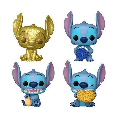 Funko | Lilo & Stitch | Hanukkah Pocket Pop! Mini-Figure Dreidel 4-Pack Set