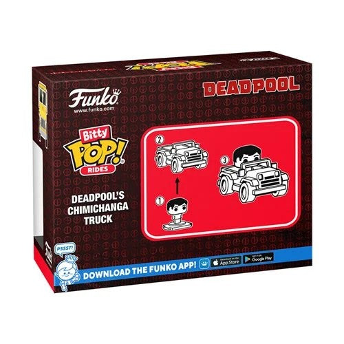 Funko Pop! | Bitty Pop | Ride | Deadpool and Chimichanga Truck #10 | Mini figure | genuine