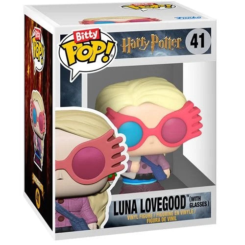 Harry Potter Hogwarts Castle Funko Bitty Pop! Display Shelf | Albus Dumbledore Funko Bitty Pop! Mini-Figure #27 and 1x Luna Lovegood (with Glasses) Funko Bitty Pop! Mini-Figure #41