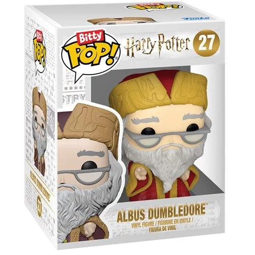 Harry Potter Hogwarts Castle Funko Bitty Pop! Display Shelf | Albus Dumbledore Funko Bitty Pop! Mini-Figure #27 and 1x Luna Lovegood (with Glasses) Funko Bitty Pop! Mini-Figure #41