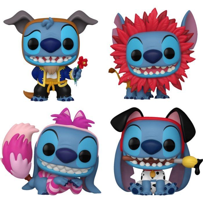 Funko Pop! Lilo & Stitch Costume Stitch | as Beast #1459  | as Simba #1461 | as Pongo #1462 | as Cheshire Cat #1460