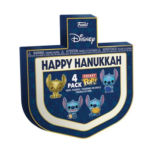 Funko | Lilo & Stitch | Hanukkah Pocket Pop! Mini-Figure Dreidel 4-Pack Set